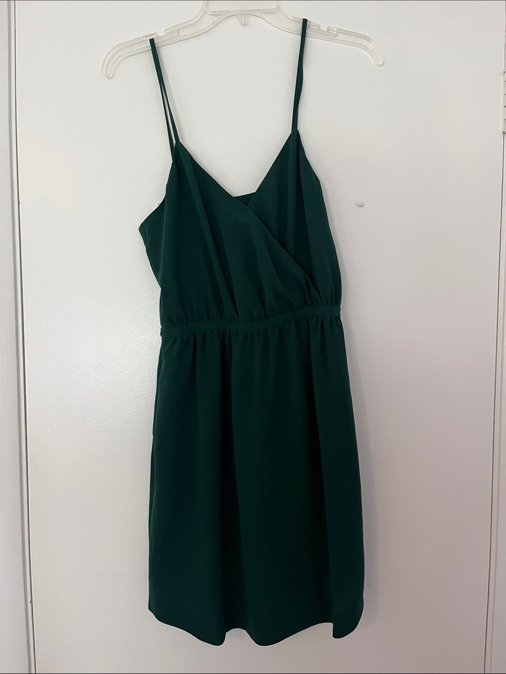 Madewell Deep Green Spaghetti Strap Mini Dress